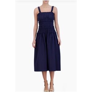 Eliza J Cotton Midi Sundress Navy Blue Size 16